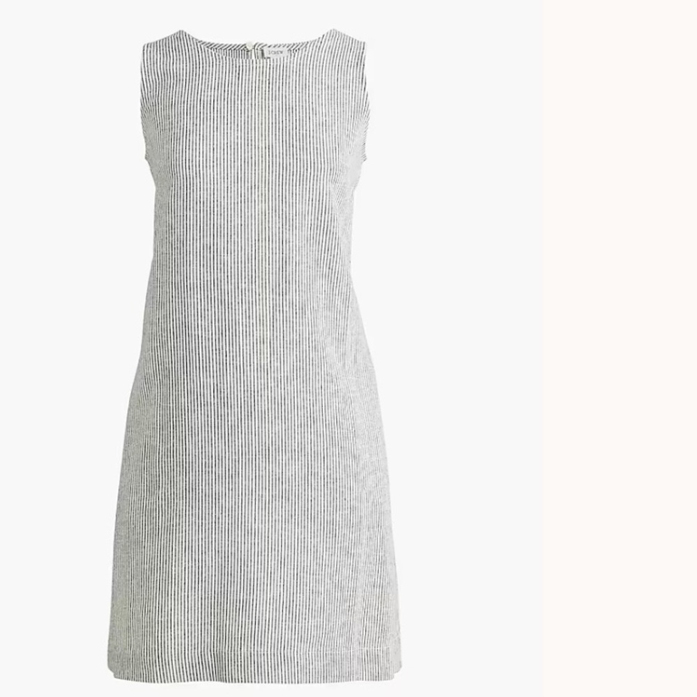 J crew Striped linen-blend sleeveless mini dress